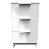 Ready Assembled 2 U Dover 3 Drawer Bedside Cabinet (Ready Assembled) in White