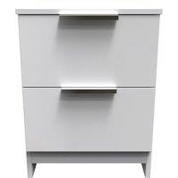 Ready Assembled 2 U Dover 2 Drawer Bedside Cabinet (Ready Assembled) in White