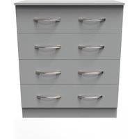 Ready Assembled 2 U Hampshire 4 Drawer Chest (Ready Assembled) in Dark Grey