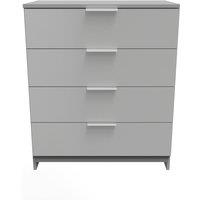 Ready Assembled 2 U Dover 4 Drawer Chest (Ready Assembled) in Dark Grey