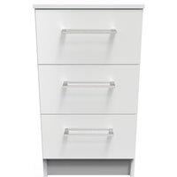 Ready Assembled 2 U Chester 3 Drawer Bedside Cab(Ready Assembled) in Mid Grey