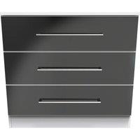 Ready Assembled 2 U Chester 3 Drawer Chest (Ready Assembled) in Black