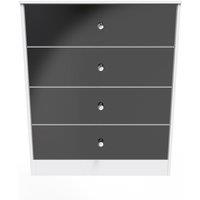 Ready Assembled 2 U Gloucester 4 Drawer Chest (Ready Assembled) in Black