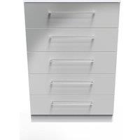 Ready Assembled 2 U Chester 5 Drawer Chest (Ready Assembled) in Mid Grey