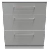 Ready Assembled 2 U Chester 3 Drawer Deep Chest (Ready Assembled) in Mid Grey