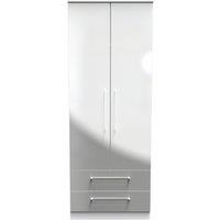 Ready Assembled 2 U Gloucester 2 Door 2 Drawer Wardrobe (Ready Assembled) in Mid Grey