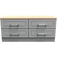 Ready Assembled 2 U Norfolk 4 Drawer Bed Box (Ready Assembled) in Dark Grey