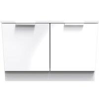 Ready Assembled 2 U Dover Compact 2 Door TV & Media Unit (Ready Assembled) in White