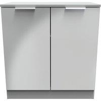 Ready Assembled 2 U Dover 2 Door Cabinet (Ready Assembled) in Dark Grey
