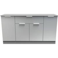 Ready Assembled 2 U Dover 4 Door 1 Drawer Wide Unit (Ready Assembled) in Dark Grey