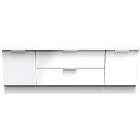 Ready Assembled 2 U Dover 2 Door 2 Drawer Superwide TV Unit (Ready Assembled) in White