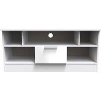 Ready Assembled 2 U Dover 1 Drawer TV & Media Unit (Ready Assembled) in White