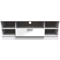 Ready Assembled 2 U Dover Wide 1 Drawer TV & Media Unit (Ready Assembled) in White