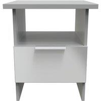 Ready Assembled 2 U Dover Bottom Drawer Lamp Table (Ready Assembled) in Dark Grey