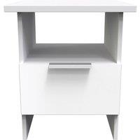 Ready Assembled 2 U Dover Bottom Drawer Lamp Table (Ready Assembled) in White