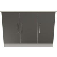 Ready Assembled 2 U Gloucester 3 Door Sideboard (Ready Assembled) in Black