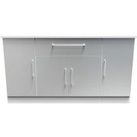 Ready Assembled 2 U Gloucester 4 Door 1 Drawer Wide Unit (Ready Assembled) in Mid Grey