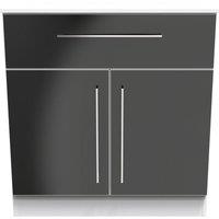 Ready Assembled 2 U Gloucester 1 Drawer 2 Door Sideboard (Ready Assembled) in Black