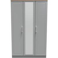Ready Assembled 2 U Norfolk Triple Mirror Wardrobe (Ready Assembled) in Dark Grey