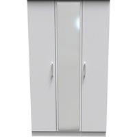 Ready Assembled 2 U Cornwall Triple Mirror Wardrobe (Ready Assembled) in Light Grey