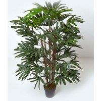Homescapes Artificial Rhapis Excelsa Palm Tree, 150 cm Tall in Green