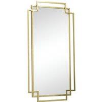 Melody Maison Gold Foiled Wall Mirror - 94cm X 48cm in Metallic Gold | Size: 94 cm X 48 cm