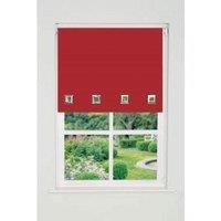 New Edge Blinds Square Eyelet Edge Roller Blind 165cm Drop Red | Size: 240 cm width x 165 cm drop