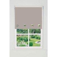 New Edge Blinds Square Eyelet Edge Roller Blind 165cm Drop Natural | Size: 125 cm width x 165 cm drop