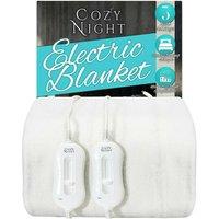 Cozy Night Electric Blanket Super King Bed Size Heated Mattress Cover in White
