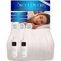 Sweet Dreams Electric Blanket King Bed Size Heated Fitted Mattress Cover in Off-White