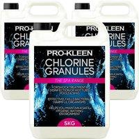 ProKleen Stabilised Chlorine Granules for Hot Tubs, Spas & Pools 3 x 5KG in Clear