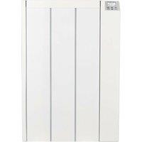 MYLEK Ceramic Electric Panel Heater with 24/7 Digital Timer IP24 Rated 600W in White