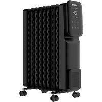 MYLEK Electric Oil Filled Radiator Wi-Fi Smart App Enabled 2kW in Black