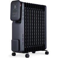 MYLEK Electric Oil Filled Radiator Wi-Fi Smart App Enabled 2.5kW in Black