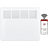 MYLEK Smart App Wifi Electric Panel Heater with 24/7 Timer IP24 Rated 1kW in White