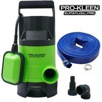 ProKleen Electric Submersible Dirty or Clean Water Pump 750W with 15M Hose in Green