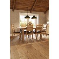 FWStyle 1.4M Natural Oak Extending Dining Table in Brown