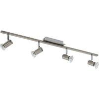 Loops Semi Flush Ceiling Light Colour Satin Nickel Chrome Shade Bulb GU10 4x5W in Metallics