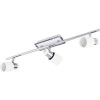 Loops Wall 3 Spot Light Colour Chrome Plated & White Steel Bulb GU10 3x5W Included
