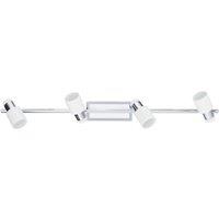 Loops Wall Light Colour 4 Spots Chrome Plated & White Steel Bulb GU10 4x5W Included