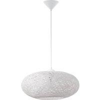 Loops Pendant Ceiling Light Colour White Shade White Paper Threads Bulb E27 1x60W