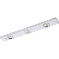 Loops Flush Ceiling Light Colour White Steel Rocker Switch Bulb LED 3x2.3W Included