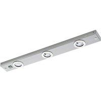 Loops Flush Ceiling Light Colour Satin Nicke lSteel Rocker Switch Bulb LED 3x2.3W in Metallics
