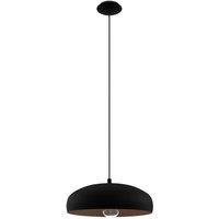 Loops Pendant Ceiling Light Modern Colour Black & Copper Coloured Steel Bulb E27 1x60W