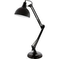 Loops Table Desk Lamp Black Flexible In Line Switch In Ine Switch Bulb E27 1x40W