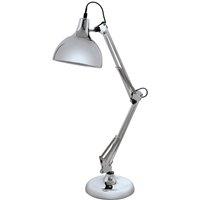 Loops Table Desk Lamp Colour Chrome Adjustable In Line Switch Bulb E27 1x40W