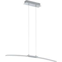 Loops Pendant Ceiling Light Colour Chrome Shade White Plastic Bulb LED 30W Included