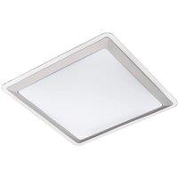 Loops Wall Flush Ceiling Light Colour White Shade White Silver Plastic Bulb LED 24W