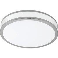 Loops Wall Flush Ceiling Light Colour White Shade White Chrome Plastic Bulb LED 18W