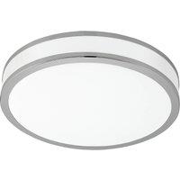 Loops Wall Flush Ceiling Light Colour White Shade White Chrome Plastic Bulb LED 24W